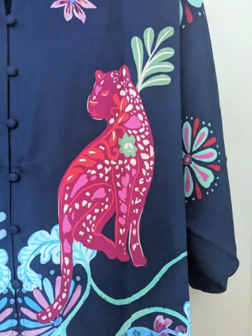 NWT Johnny Was Harlyn Button Front Silk-Blend Blouse Leana Color Size XL - Picture 5 of 8
